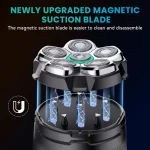 KENSEN Electric Head Shaver for Bald Men 6D Magnetic Razor Hair Trimmer USB Rechargeable LED Display Waterproof Beard Shavers 5